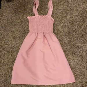 Girly pink dress.